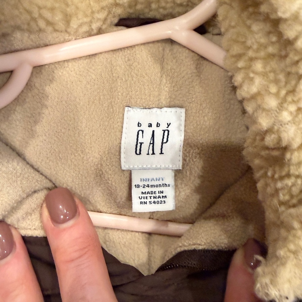 GAP Brown Puffer Kids One Piece Snowsuit - Picture 4 of 9